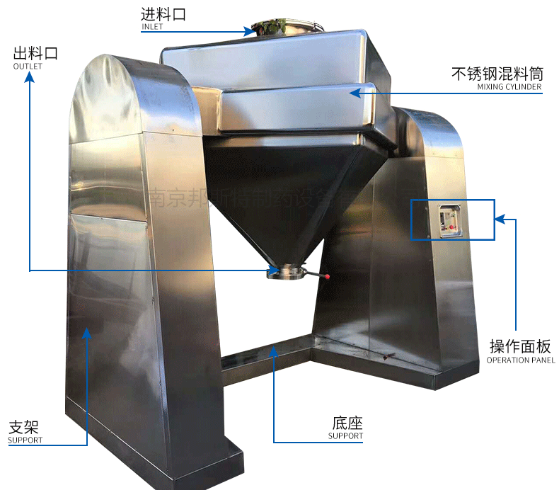 方錐混合機(jī)結(jié)構(gòu)